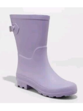 A New Day Purple Rain Boots NWT Size 7